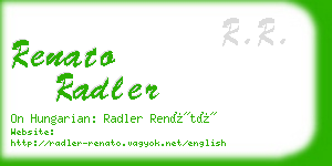 renato radler business card